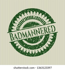 Green Badmannered grunge stamp