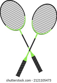 Chaquetas de bádminton verdes, ilustración, vector sobre un fondo blanco.