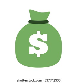 green bag money dollar cash vector illustration eps 10