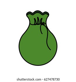 green bag with money inside
