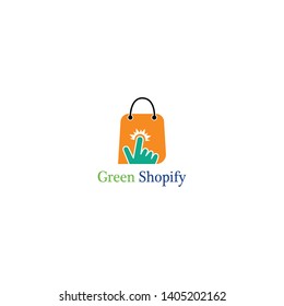 Green bag online shop logo design