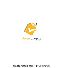 Green bag online shop logo design