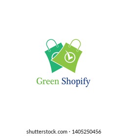 Green bag online shop logo design