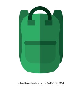 green bag school pupil shadow vector illustration eps 10