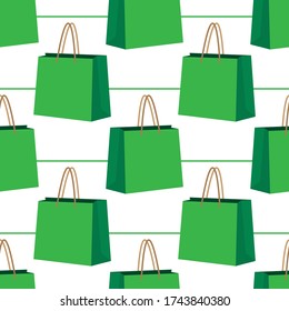 Grüne Tasche nahtlose Muster Tapete
