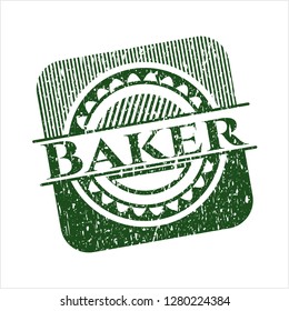 Green Baker rubber grunge texture seal
