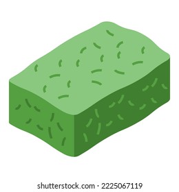 Green bale icon isometric vector. Pile stack. Haystack farm