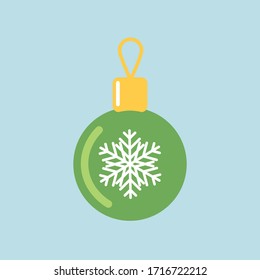 green ball christmas icon for christmas tree decoration