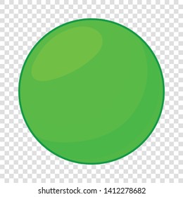 Green ball icon. Cartoon illustration of green ball vector icon for web