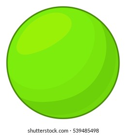 Green ball icon. Cartoon illustration of green ball vector icon for web