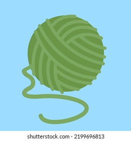 Balón verde con hilos de discusión, ilustración