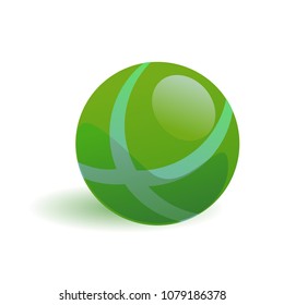 Green ball vector illustration