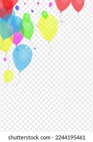 Green Ballon Background Transparent Vector. Balloon Light Background. Bright Festival. Purple Air. Surprise Anniversary Illustration.