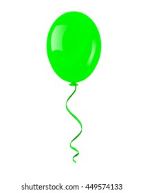 Green balloon. 