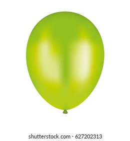green balloon  isolated on a white background