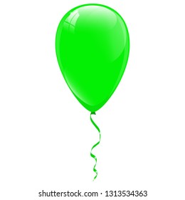 Green balloons. Vector illustration