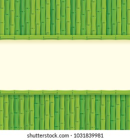 Green bamboo background. Vector illustration