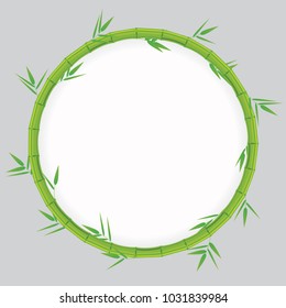 Green bamboo background. Vector illustration