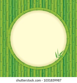 Green bamboo background. Vector illustration