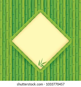 Green bamboo background. Vector illustration