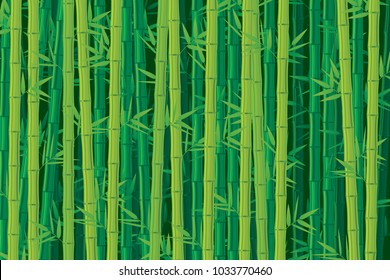 Green Bamboo Background. Vector Illustration