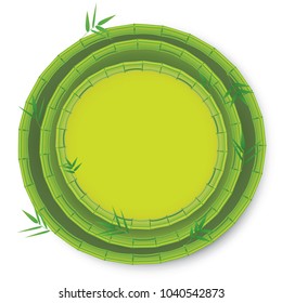 Green bamboo background. Vector illustration