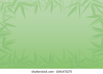 Green bamboo background. Vector illustration