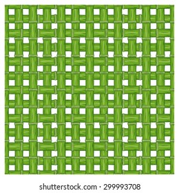 Green bamboo background. Vector illustration. Freehand drawing