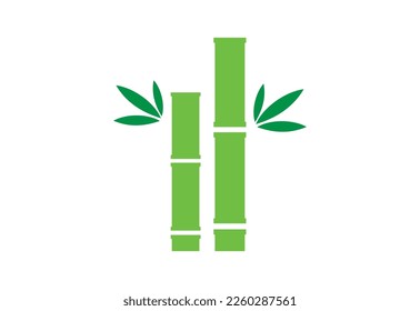 Green Bamboo garden logo design, Vector design template
