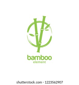 Green bamboo graphic design template vector illustration
