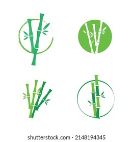 Plantilla de diseño gráfico de bambú verde