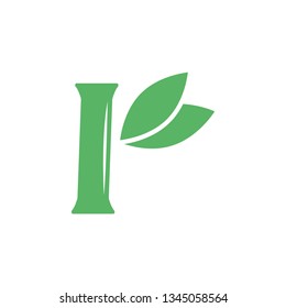 Green bamboo icon design template vector isolated illustration