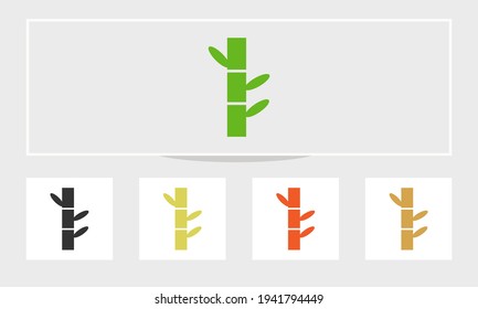 Green Bamboo icon modern trendy vector. Bamboo icon