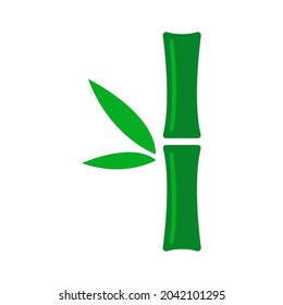 Green bamboo icon vector on white background