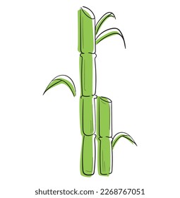 GREEN BAMBOO ILLUSTRATION VECTOR ART