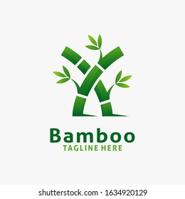Green bamboo logo design inspiration