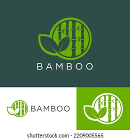 Green bamboo logo design inspiration