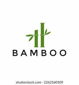 Green Bamboo Logo Design Template