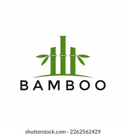 Green Bamboo Logo Design Template