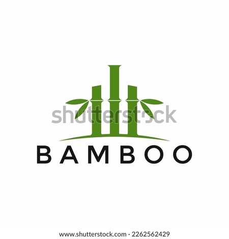 Green Bamboo Logo Design Template