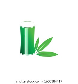 green bamboo logo icon creative template design