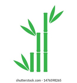 green bamboo logo vector design