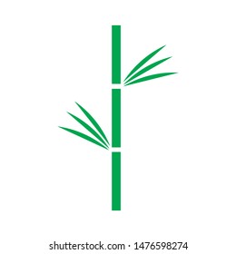 green bamboo logo vector design