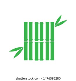 green bamboo logo vector design