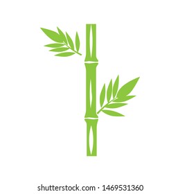 green bamboo logo vector illustration