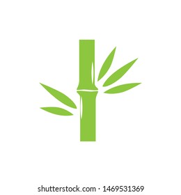 green bamboo logo vector illustration