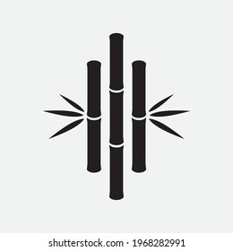 Green Bamboo Logo, vector illustration Design