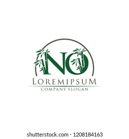 Green Bamboo NO Letter Logo