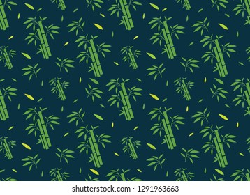Green Bamboo Pattern, Nature seamless design