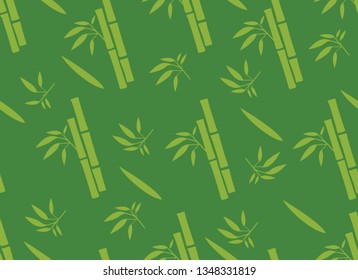 Green Bamboo Pattern, Nature seamless design